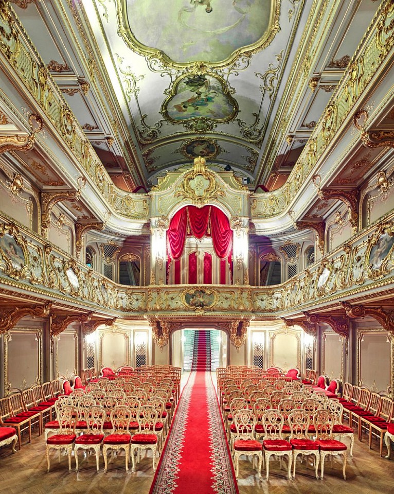 David Burdeny, Yusopf Theatre, Czar's Box, St Petersburg, Russia  Edition 5/10, 2015
Archival pigment print, 55" x 44", 57.5" x 46.5" framed 
photography, bright colors, interior, architectural
DB 11
Price Upon Request