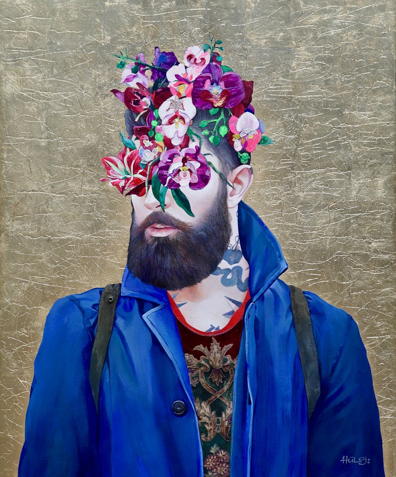 Minas Halaj, Floral Mind #60, 2019
Oil and mixed media on panel, 48" x 40"
contemporary, portrait, bright colors
MH 02
Price Upon Request