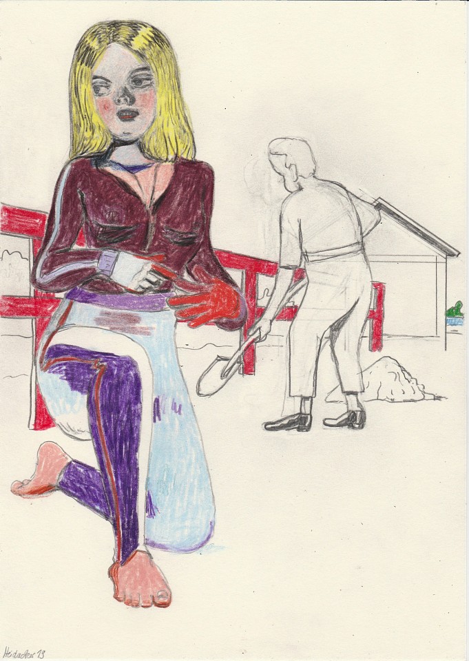 Stephanus Heidacker, Woman with Orange Gloves, 2020
graphite & colored pencil on paper, 12" x 8" unframed
figurative, contemporary, bright colors, earth colors, humorous
STEPH-354
Price Upon Request
