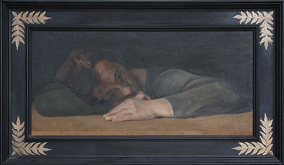 Haidee Becker, Eluned Resting, 1991
oil on linen, 14" x 29", 21" x 36" framed
CST 40-HB 62
Price Upon Request