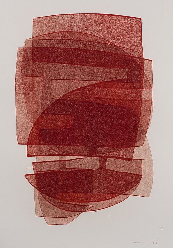 Otto Neumann 1895-1975 - Abstract Composition/Orange, 1969