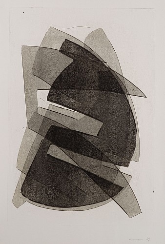 Otto Neumann 1895-1975 - Abstract Composition/ Black & White, 1969