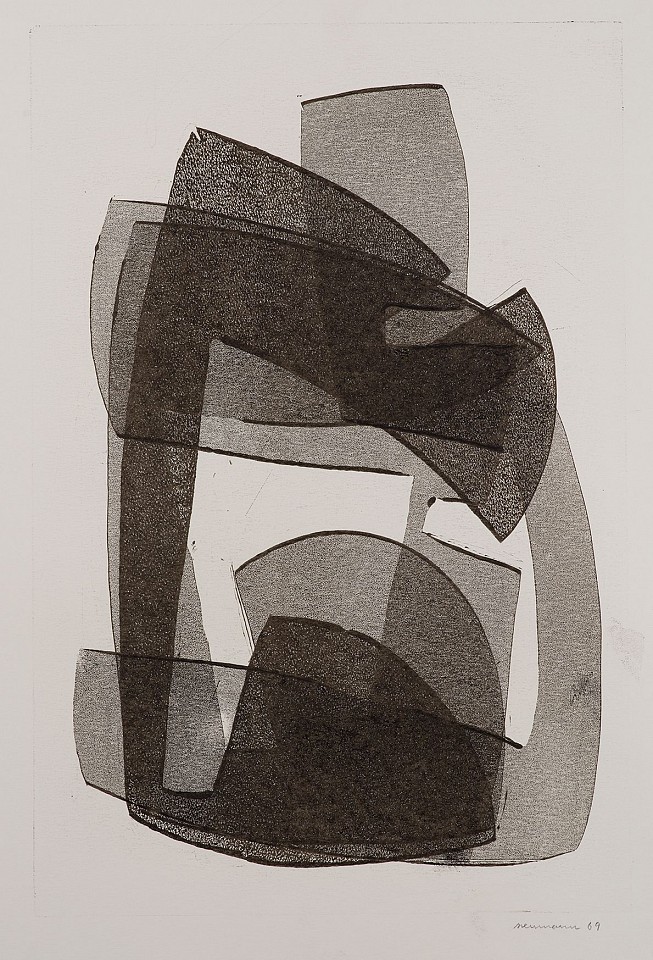 Otto Neumann 1895-1975, Abstract Composition / Black, 1969
monotype on paper (black), 24.5" x 17", 37.5" x 30" framed 
OT 089045-Location-LA 
Price Upon Request