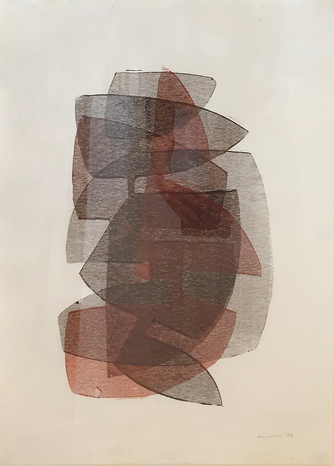 Otto Neumann 1895-1975, Multi Color Red/ Black Abstract, 1972
Glass print monotype on paper, 24.6" x 17.5", 37.25" x 30.25" framed
OT 096044-Location-LA 
Price Upon Request