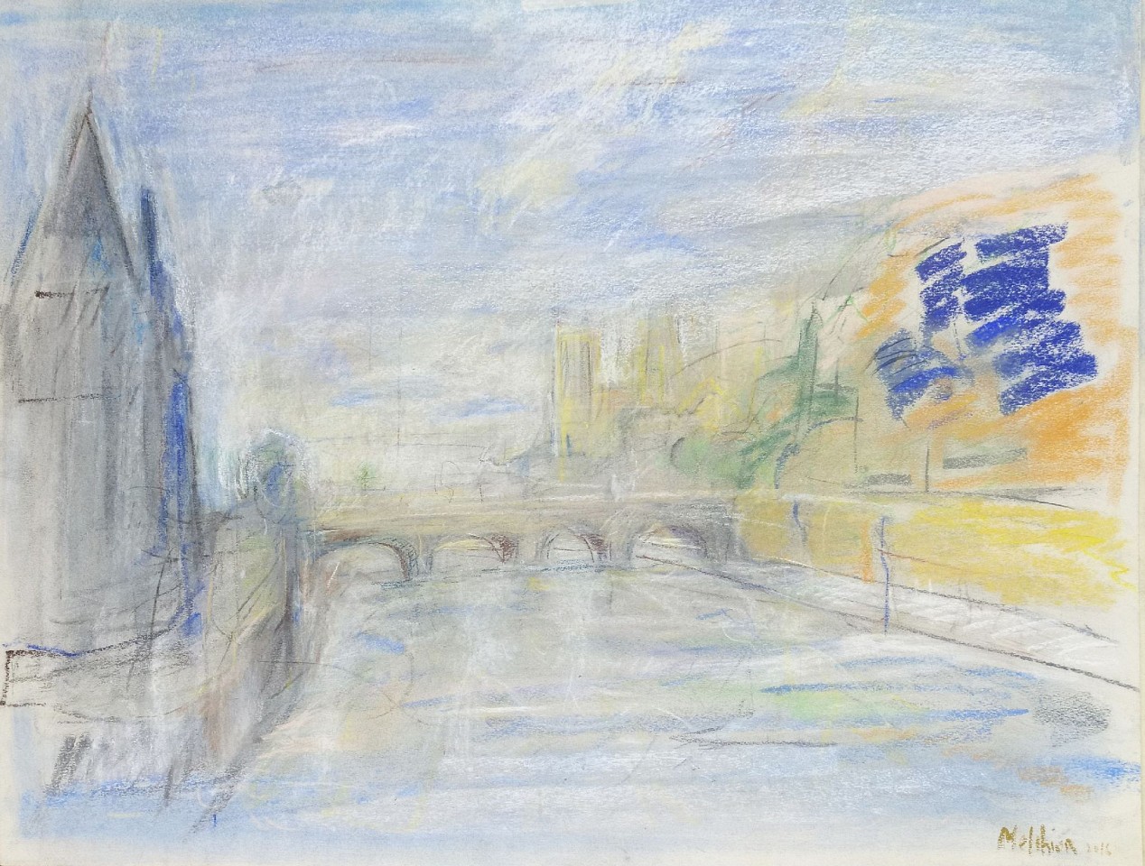 Isabelle Melchior, Paris La Tour de l'horloge et le Pont au change, 2020
pastel on paper, 25" x 19 2/3", 30.5"x 36" framed
IM 1310
Price Upon Request