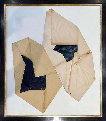 Jean-Pierre Bourquin 1950-2020 - Untitled/ Mixed media on folded paper, 2018