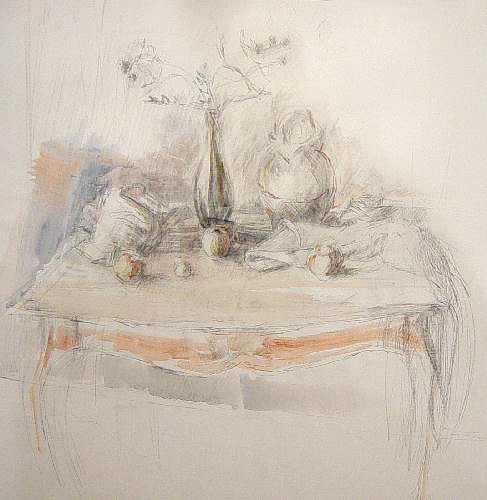 Isabelle Melchior, Still Life at Jacqueville, 2002
Graphite, watercolor on paper, 25.5" x 19.5", 33" x 35" framed
IM 923
Price Upon Request