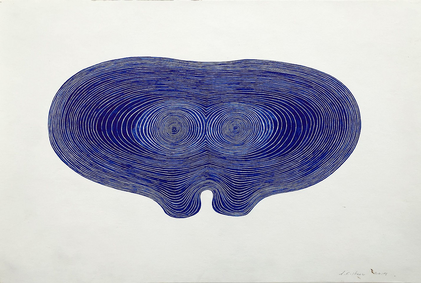 Stewart Helm, Blue-Double Eye, 2019
colored inks on paper, 11.5" x 17.5"
SH-617
Price Upon Request