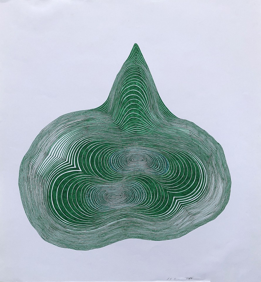 Stewart Helm, Green Cone, 2019
colored inks on paper, 22" x 20"
SH-619
Price Upon Request