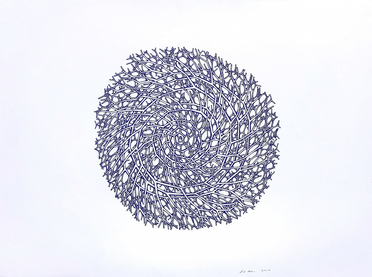 Stewart Helm, Stick Blue Cells, 2019
colored inks on paper, 19.75" x 27.5"
SH-622
Price Upon Request