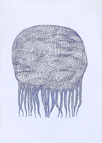 Stewart Helm - Vertical Blue Squid, 2019