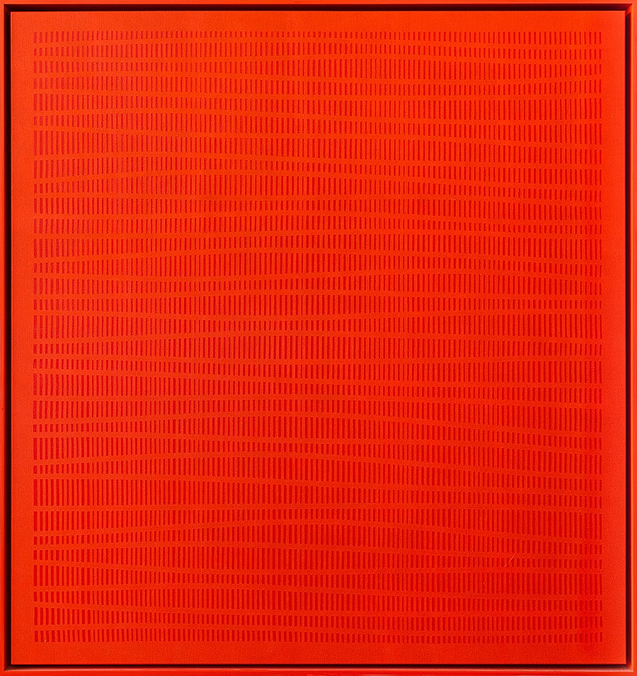 Berto, Red-Hearts Rhythm, 2019
Acrylic on Linen, 55" x 52", 57" x 53.5" framed
BRO 05
Price Upon Request
