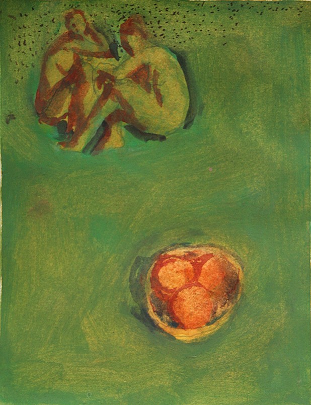 Chuck Bowdish 1959-2022, Sunbathers with Oranges
watercolor on paper, 5.875" x 4.4375"  unframed
CB 352-a
Price Upon Request
