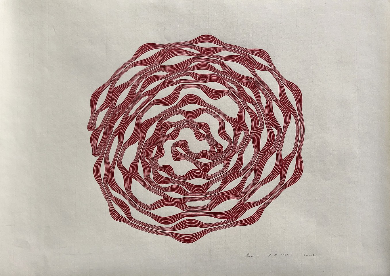 Stewart Helm, Red Spool, 2022
Red ink on paper, 19"x 27.5"
SH-649
Price Upon Request