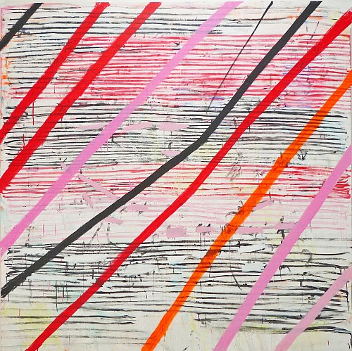Marie-Cecile Aptel - Untitled Pink and Red Abstract, 2022
