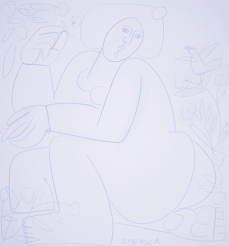 America Martin - Woman Sits in the Garden, 2020