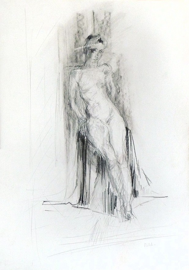 Isabelle Melchior, Sitting Female Nude, 2013
graphite on paper, 29"x 20", 41.5"x 33" framed
IM 1261
Price Upon Request