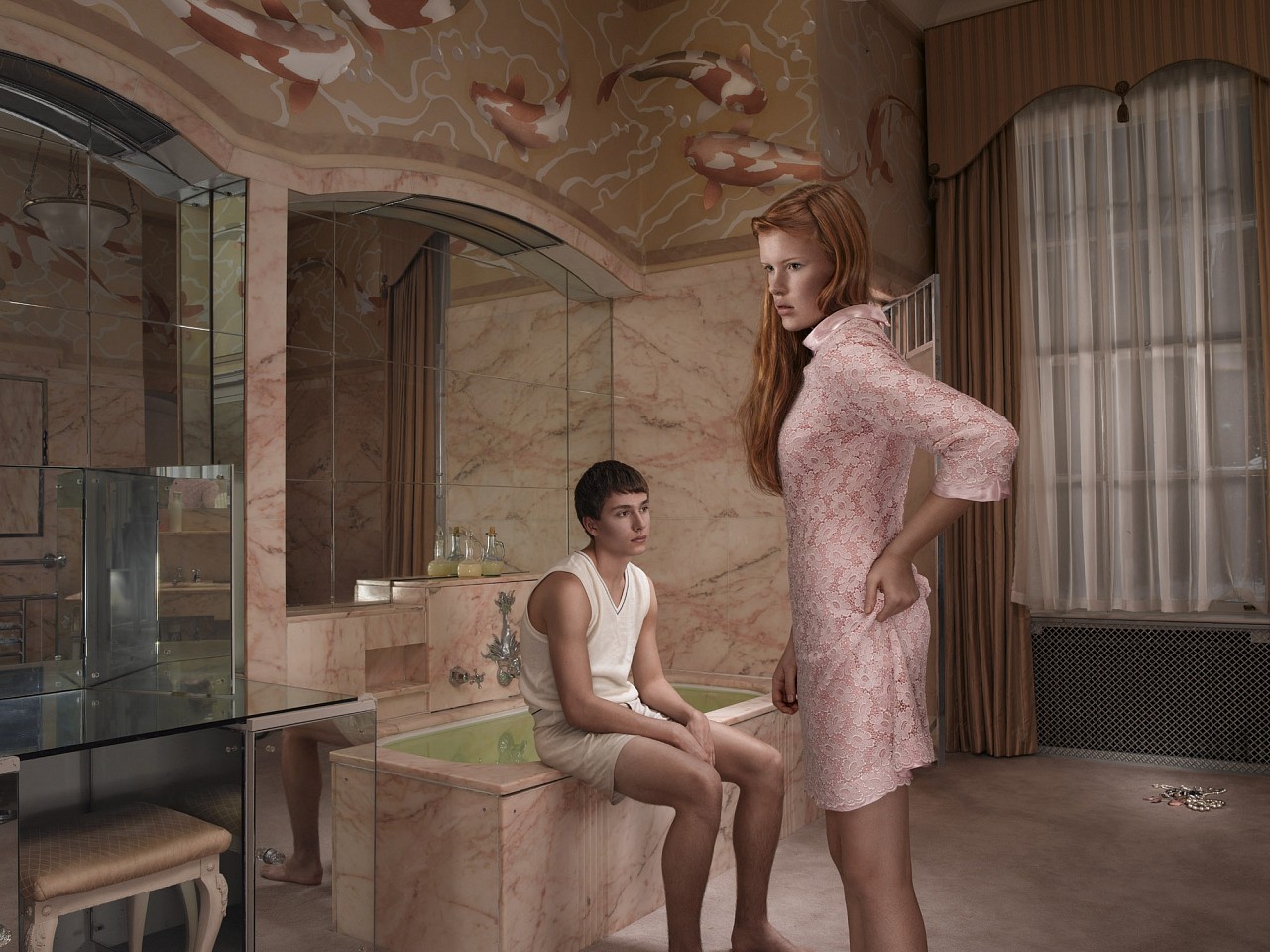 Julia Fullerton-Batten, Awkward Series: Bathroom, 2011
Lambda C-Type Print, 25" x 31", 31.25" x 39" framed
Edition: 1 of 15
JF-B 03
Price Upon Request