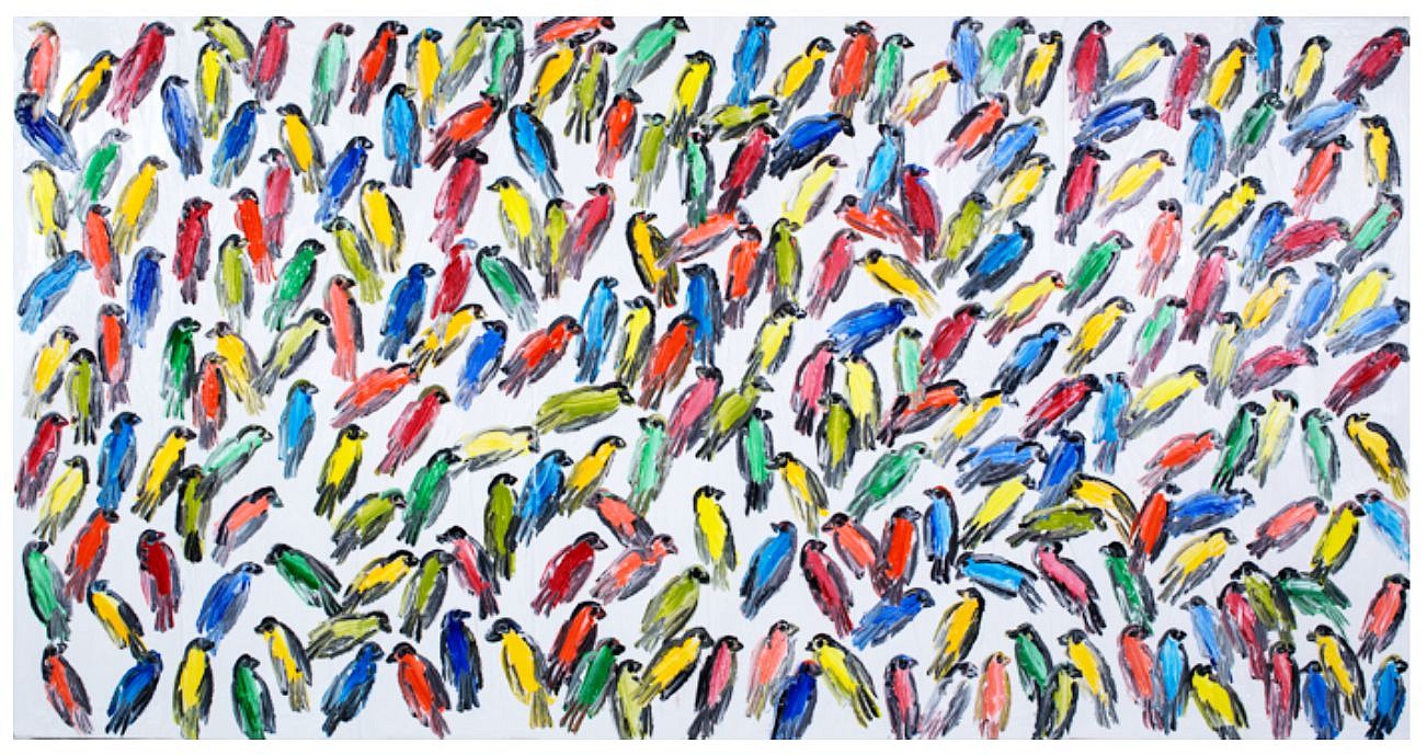 Hunt Slonem, Finches, 2017
oil on canvas, 37" x 73" unframed
HS 263
Price Upon Request