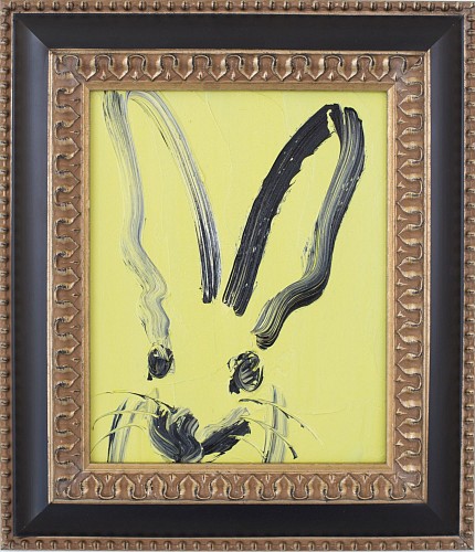 Hunt Slonem - Untitled Yellow/Chartreuse Bunny, 2018