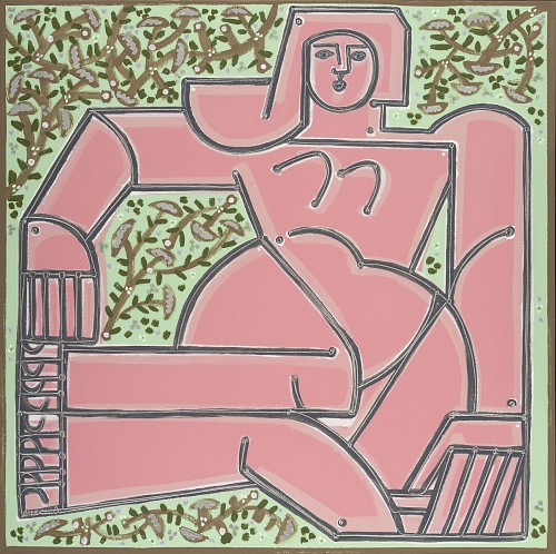 Exhibition: SOLO SHOW:AMERICA MARTIN, Work: Woman in Pink and Mint, 2024