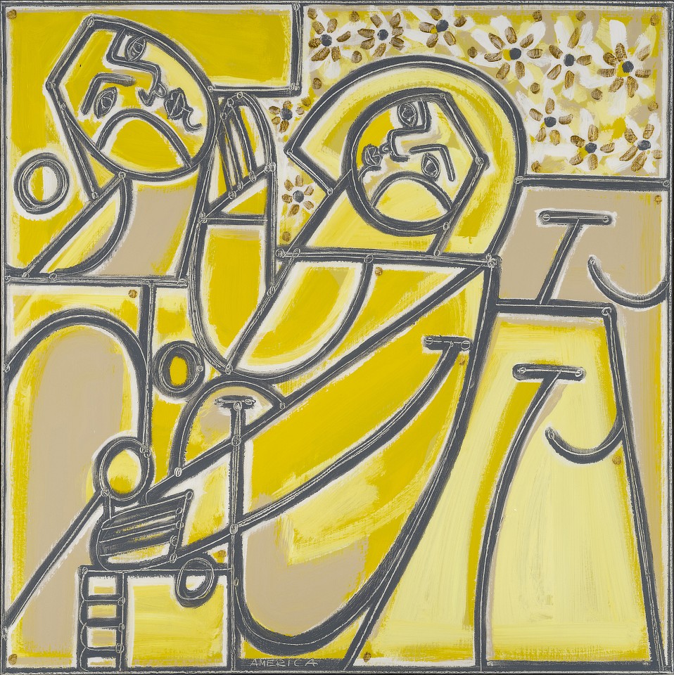 America Martin, Mother and Child in Yellow, 2024
Oil and acrylic on canvas, 30"x 30", 32"x 32" framed
ACM 528
Sold