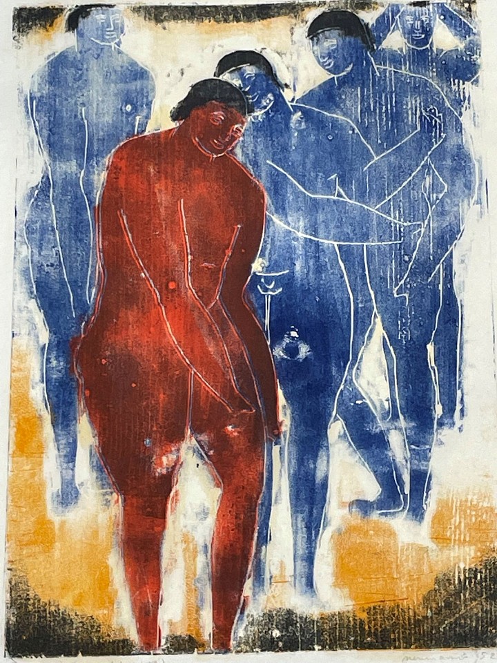 Otto Neumann 1895-1975, Five Abstract Figures, 1952
Monotype on onionskin, 24.375" x 18.375", 36"x 29" framed
OT 037091
Price Upon Request