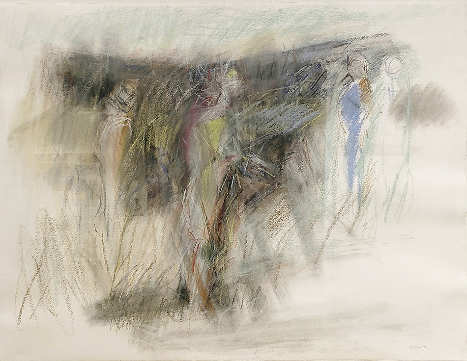 Isabelle Melchior, 4 Figures in a Field, 1990
pastel on paper, 22"x 30", 35"x 42.25" framed
CUST 56-IM 1367
Price Upon Request