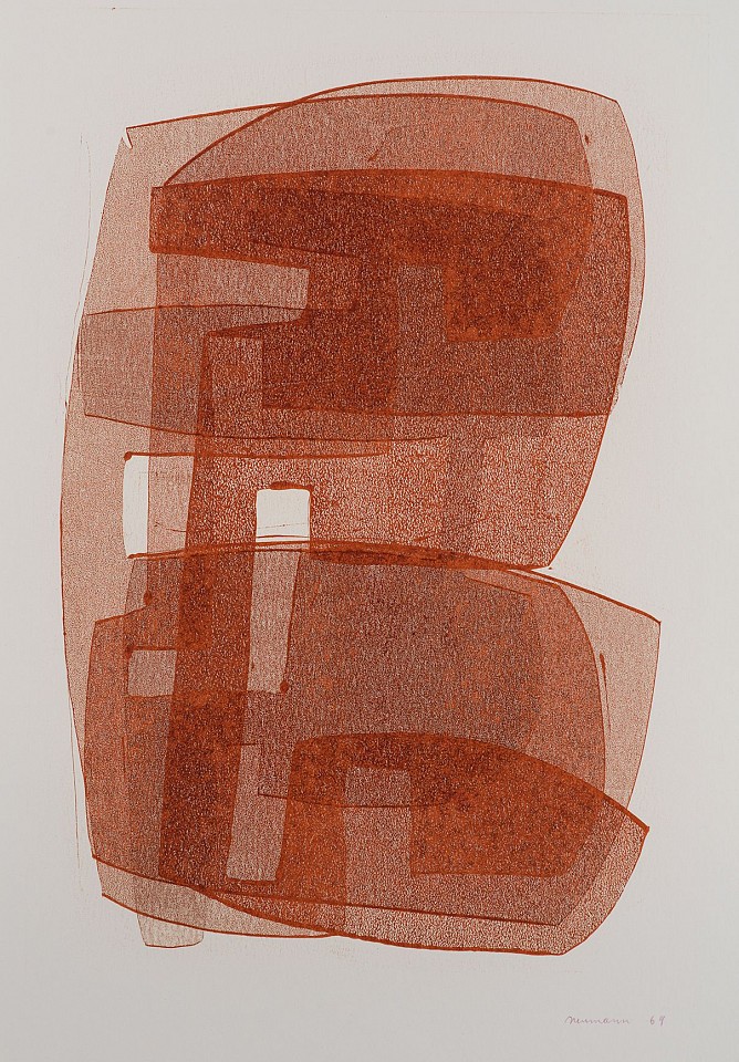 Otto Neumann 1895-1975, Abstract Composition / Orange, 1969
monotype on paper (orange), 24.5" x 17.5", 37" x 30" framed
OT 087049
Price Upon Request