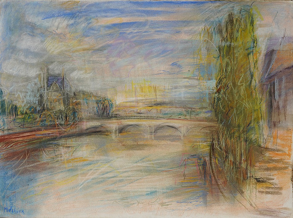 Isabelle Melchior, The Seine and the Louvre, 2024
pastel on paper, 30" x 22.5"
Pastel on paper
IM 1334
Price Upon Request