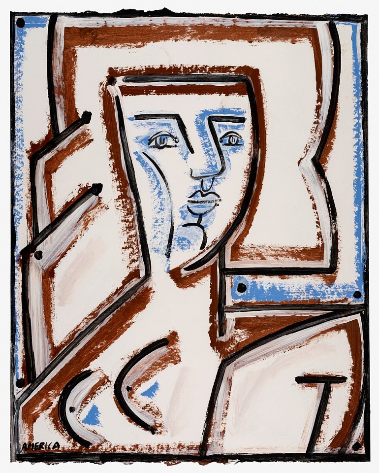 America Martin, Woman In Blue and Sienna, 2021
16.5" x 20.5" x 23.5" x 27.5" framed
Acrylic, on cotton paper
ACM 565
Price Upon Request