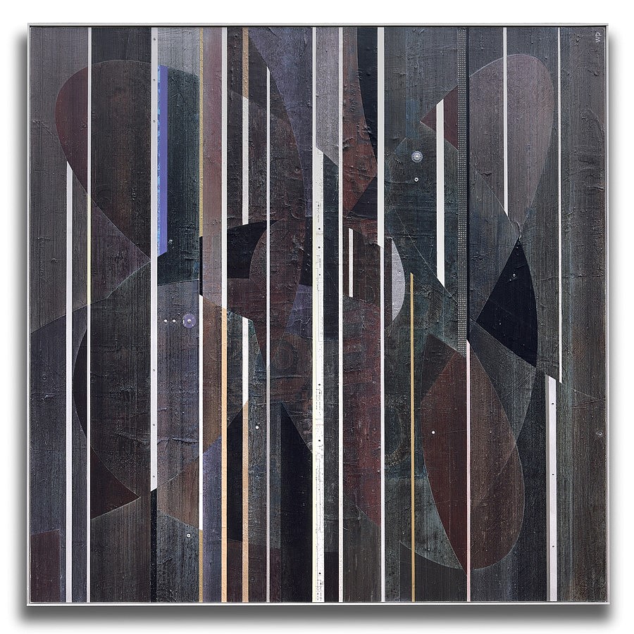 Woody Patterson, Mixed media assemblage on panel
48"" x 48"" x 1.5"" framed
WP 90
Price Upon Request