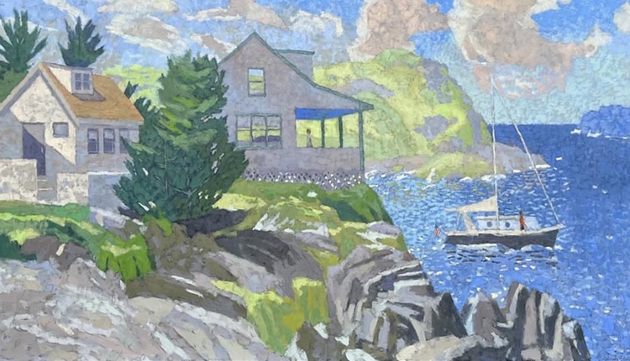 Andras Bality, North End, Monhegan, 2024
40" x 78", 42" x 80" framed
Oil on canvas
AB 57
Price Upon Request