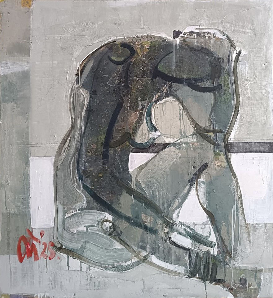 Serhiy Hai, Untitled, Gray/ Green Nude, 2025
47" x 43", unframed
Oil, acrylic on canvas
SY 143
Price Upon Request