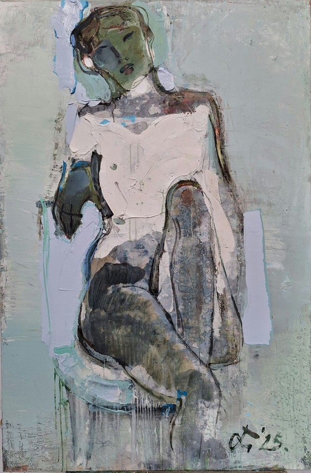 Serhiy Hai, Untitled, Nude Seated in Chair, 2025
47" x 31.5", unframed
Oil, acrylic on canvas
SY 144
Price Upon Request