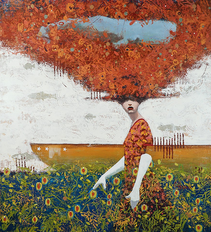 Cathy Hegman, Oceanica Dreams of Jonah, 2025
63" x 56", 65" x 58" framed
Oil on canvas
CH 183
$30,700