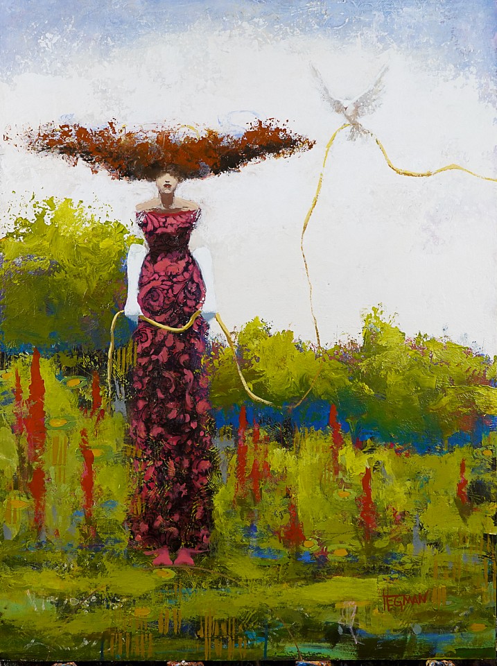 Cathy Hegman, Tying Yellow Ribbions, 2025
40" x 30", 42" x 32" framed
Acrylic on panel
CH 185
Price Upon Request