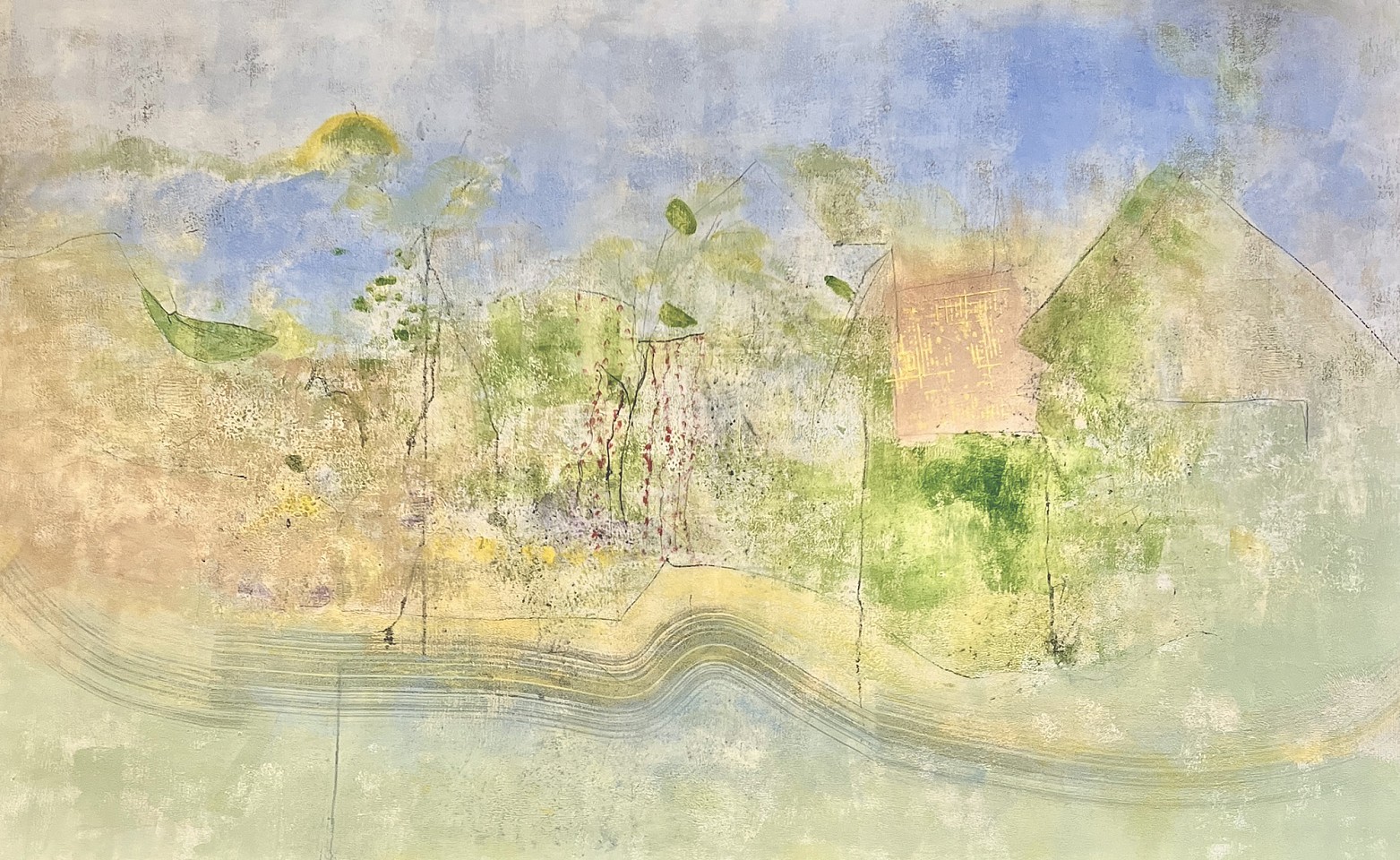 Helen DeRamus, Oil, cold wax medium, India ink on cradled panel, 2025
30" x 48" unframed
Oil, cold wax medium, India ink on cradled panel
HDR 95
Price Upon Request