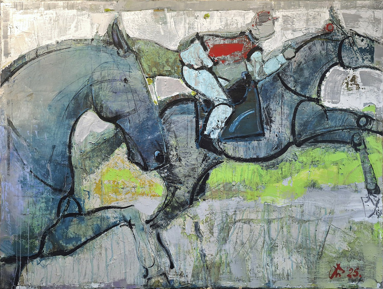 Serhiy Hai, Horses & Jockey, 2026
60"x78"
Oil on canvas
SY 147
Price Upon Request
