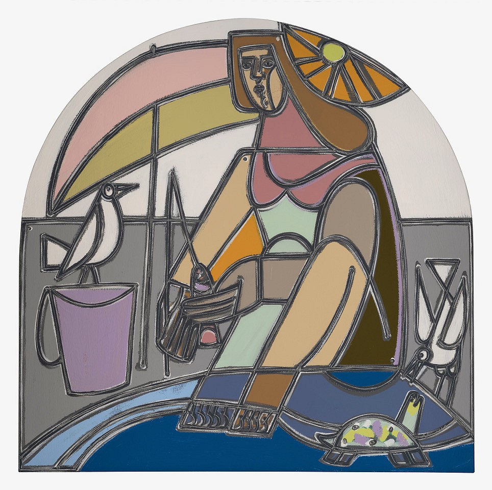 America Martin, Fish on the Line, 2025
60" x 60", 61" x 61" framed
Oil & acrylic on canvas
ACM 595
Price Upon Request