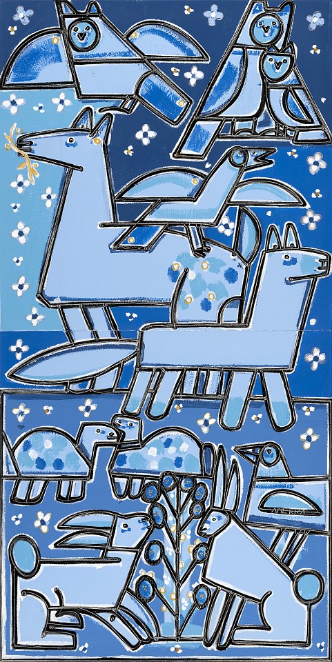 America Martin, Mount Olympus IV, 2026
80" x 40", 81.5" x 41.5" framed
Oil & acrylic on canvas
ACM 585
Price Upon Request