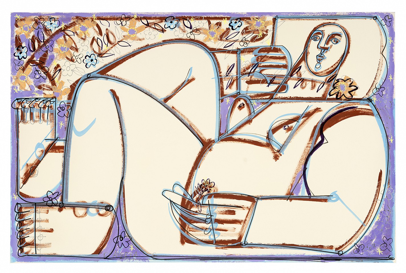 America Martin, Bring On The Color Violet, 2026
40" x 26", 43" x 29" framed
Pastel and & Ink on Paper
ACM 606
Price Upon Request