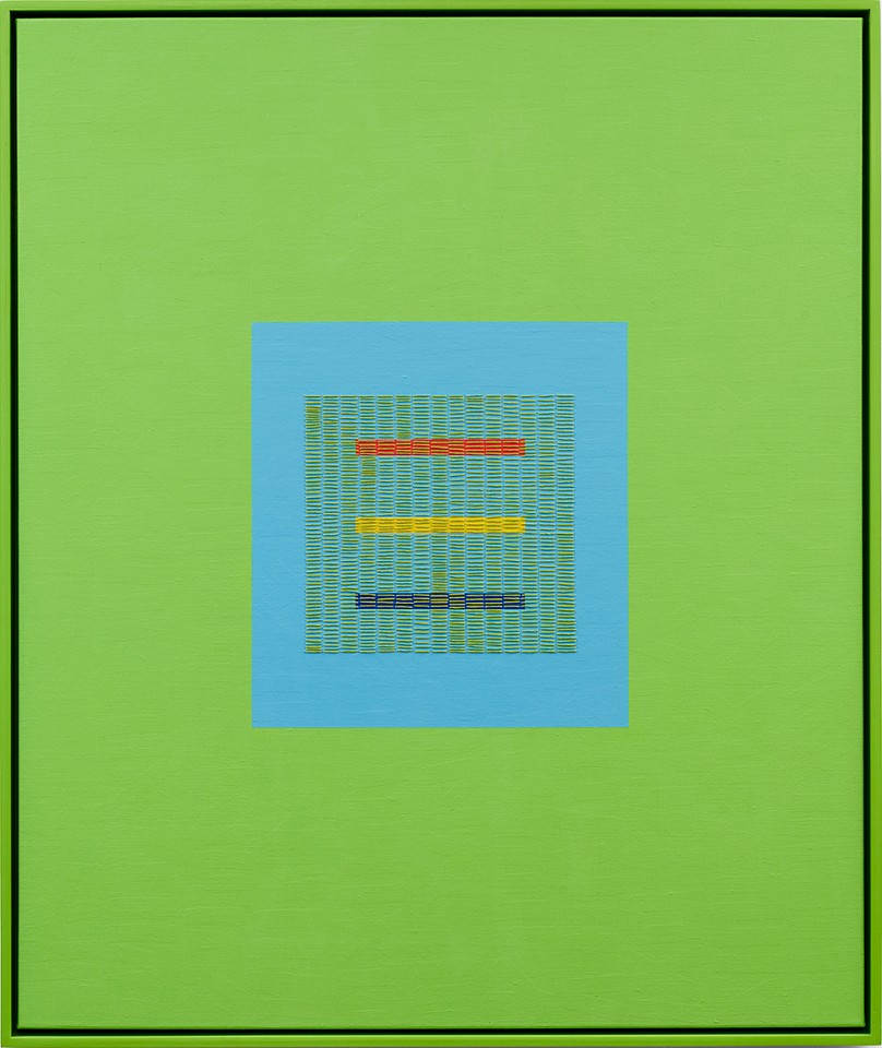 Berto, Where Color Breathes, 2025
36.9" x 31.1" framed
Handwoven thread, oil & acrylic on linen
BRO 64
Price Upon Request