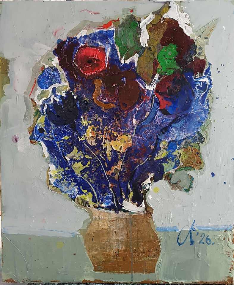 Serhiy Hai, Floweres Blue, 2026
43.3" x 35.43",
Oil on canvas
SY 150
Price Upon Request
